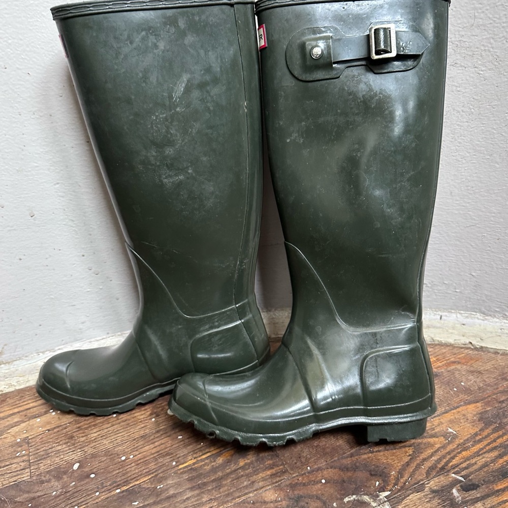 Hunter Dark Green Waterproof Boots - Picture 3 of 5